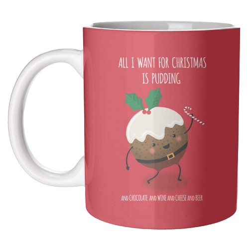 Christmas Pudding - unique mug by Mandy Kippax