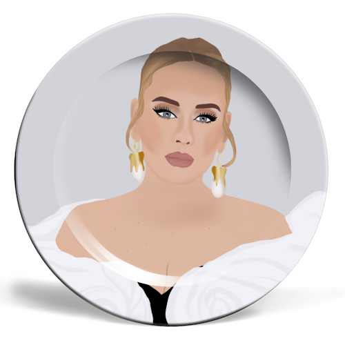 Adele at 30 - ceramic dinner plate by Rock and Rose Creative