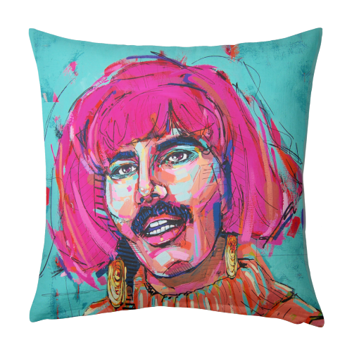 Neon Freddie - designed cushion by Laura Selevos