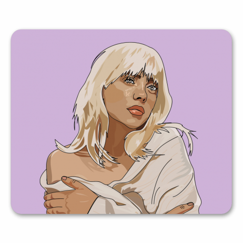 Billie Eilish Collection - funny mouse mat by Catherine Critchley.