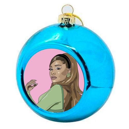 Ariana Grande Collection - colourful christmas bauble by Catherine Critchley.