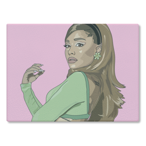 Ariana Grande Collection - glass chopping board by Catherine Critchley.