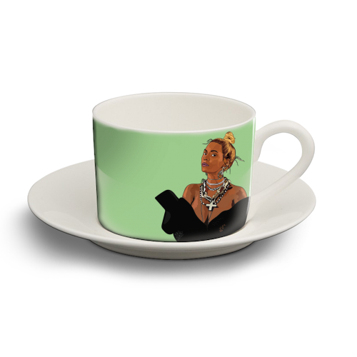 Beyonce Collection - personalised cup and saucer by Catherine Critchley.