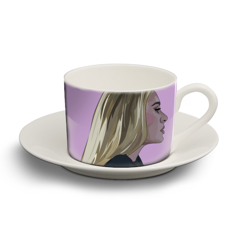 Adele Collection - personalised cup and saucer by Catherine Critchley.
