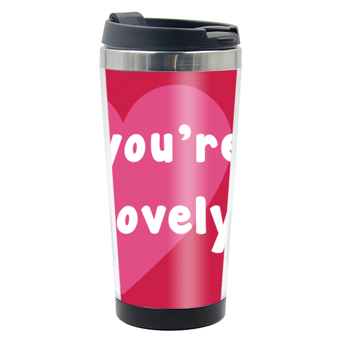 You're Lovely - photo water bottle by Card and Cake