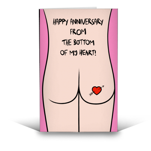 Cheeky Anniversary Greeting - funny greeting card by Adam Regester