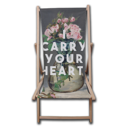 I Carry Your Heart - canvas deck chair by The 13 Prints