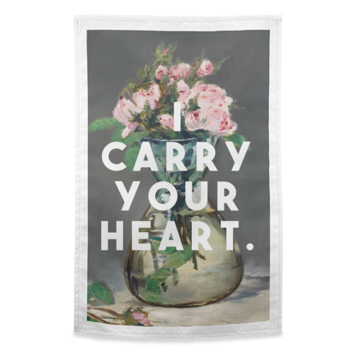 I Carry Your Heart - funny tea towel by The 13 Prints
