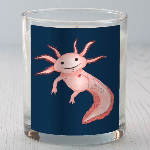 Axolotl Adventures - scented candle by Lisa Wardle