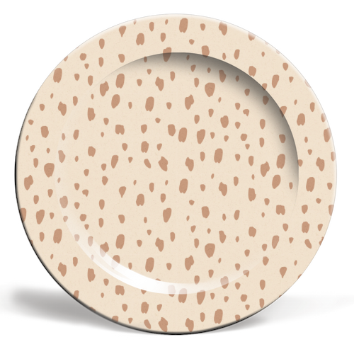 A Latte Love Pattern - ceramic dinner plate by Lisa Wardle