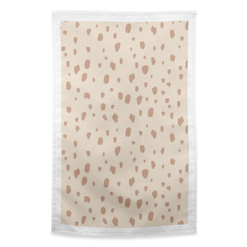 A Latte Love Pattern - funny tea towel by Lisa Wardle
