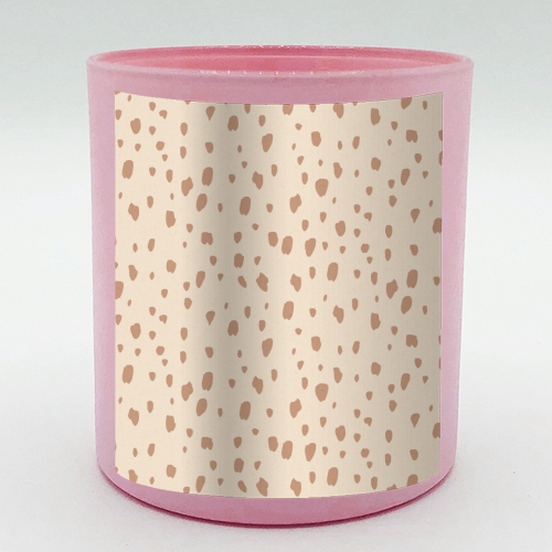 A Latte Love Pattern - scented candle by Lisa Wardle