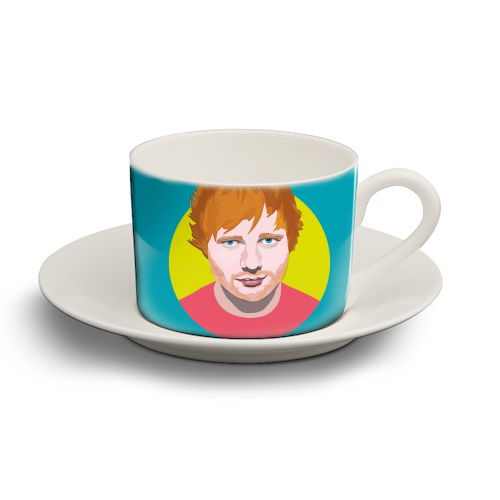 ED SHEERAN - TURQUOISE - personalised cup and saucer by SABI KOZ