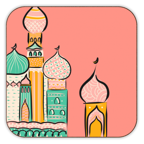 Original Mosque Print - personalised beer coaster by Lisa Wardle