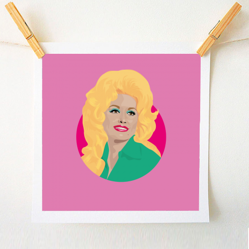 Dolly Parton Portrait Art - Light Pink - A1 - A4 art print by SABI KOZ
