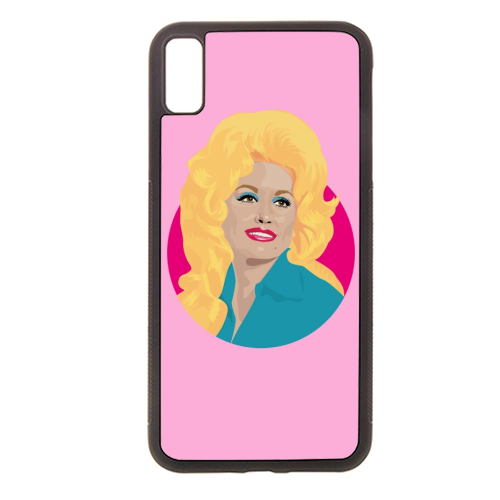 Dolly Parton Portrait Art - Light Pink - stylish phone case by SABI KOZ