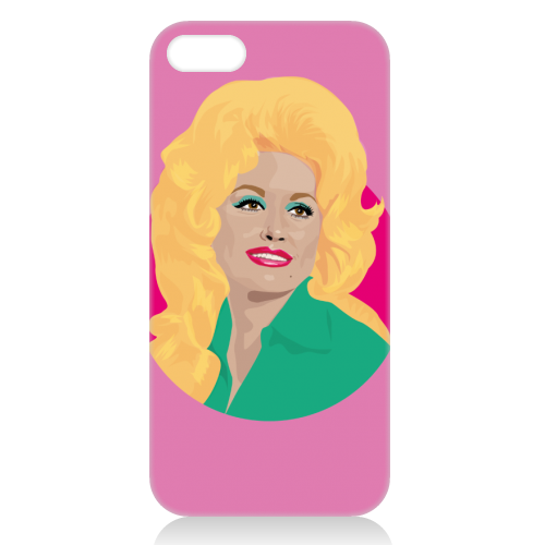 Dolly Parton Portrait Art - Light Pink - unique phone case by SABI KOZ