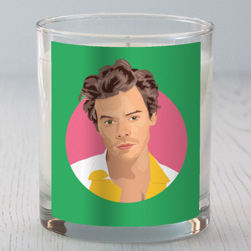 Harry Styles Green Portrait - scented candle by SABI KOZ