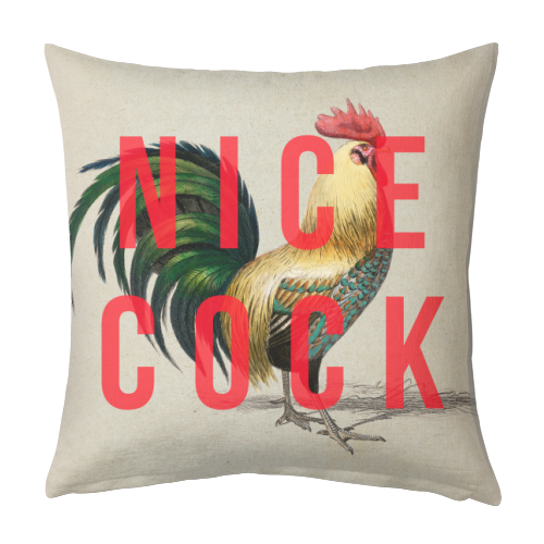 Nice Cock - designed cushion by The 13 Prints