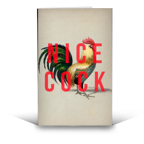 Nice Cock - funny greeting card by The 13 Prints