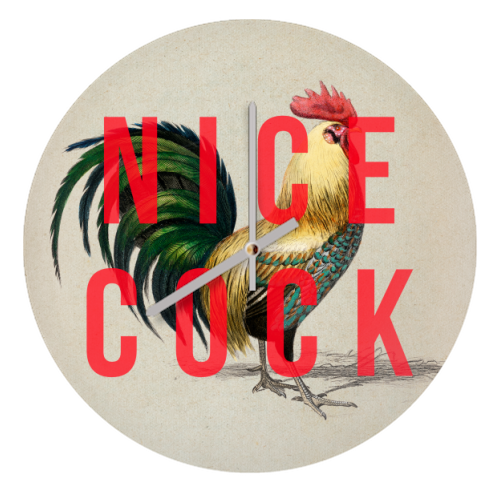 Nice Cock - quirky wall clock by The 13 Prints