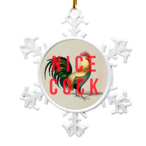 Nice Cock - snowflake decoration by The 13 Prints