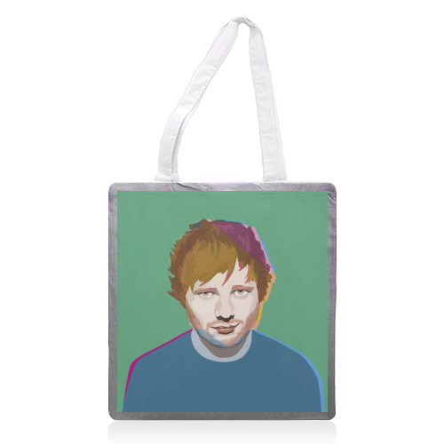 ED SHEERAN - GREEN - printed tote bag by SABI KOZ