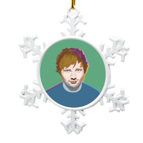 ED SHEERAN - GREEN - snowflake decoration by SABI KOZ