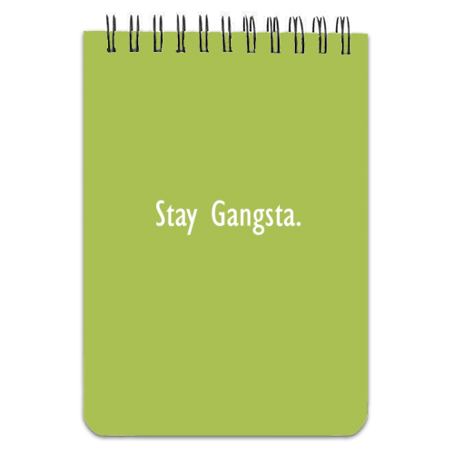 Stay Gangsta - personalised A4, A5, A6 notebook by Giddy Kipper