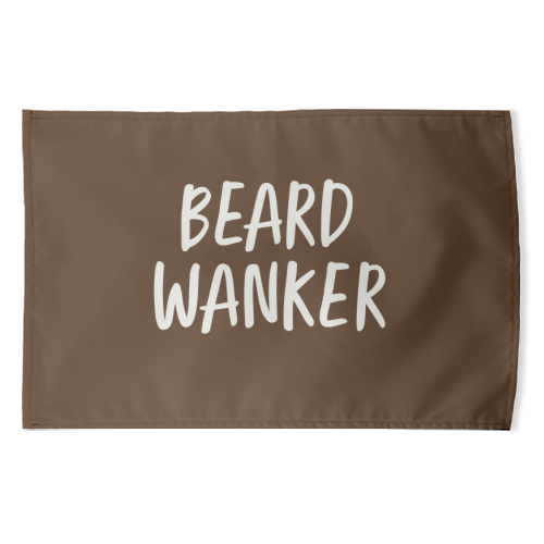 Beard Wanker - funny tea towel by Giddy Kipper