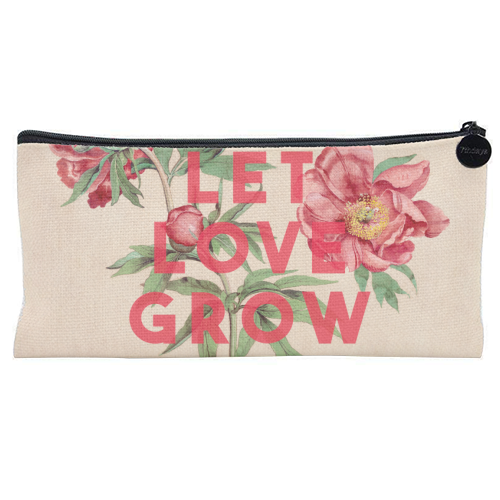 Let Love Grow - flat pencil case by The 13 Prints