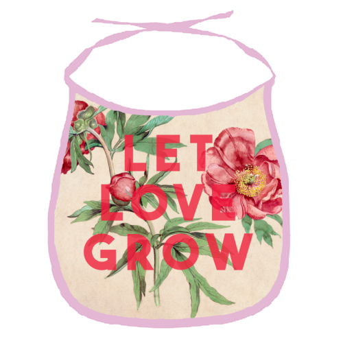 Let Love Grow - funny baby bib by The 13 Prints