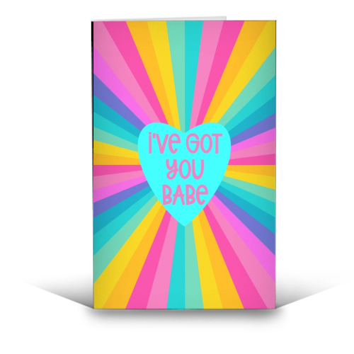 I've got you babe - funny greeting card by Cheryl Boland