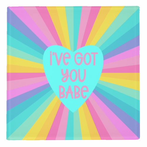 I've got you babe - personalised beer coaster by Cheryl Boland