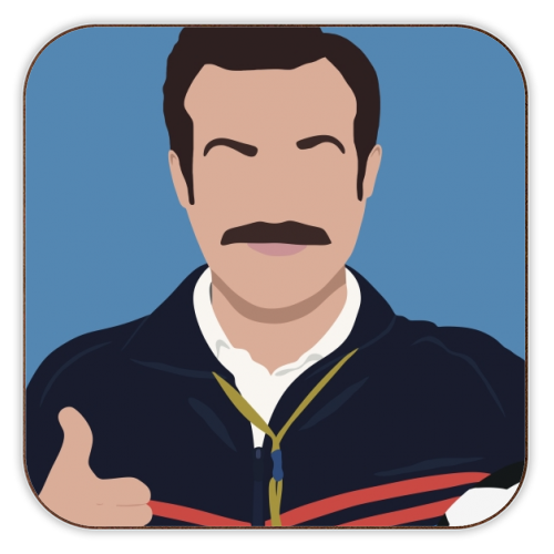 Ted Lasso - personalised beer coaster by Cheryl Boland