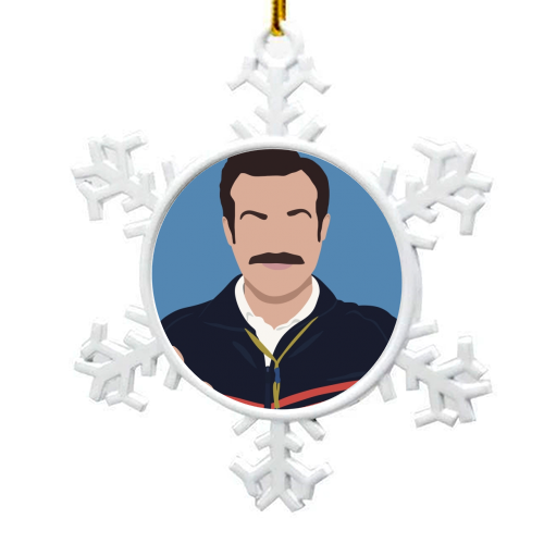 Ted Lasso - snowflake decoration by Cheryl Boland