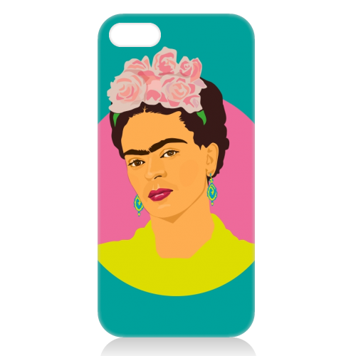 Frida Kahlo Art - Teal - unique phone case by SABI KOZ