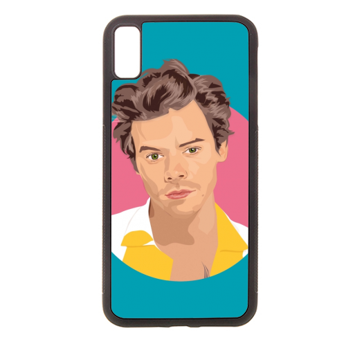 Harry Styles Portrait - Blue - stylish phone case by SABI KOZ