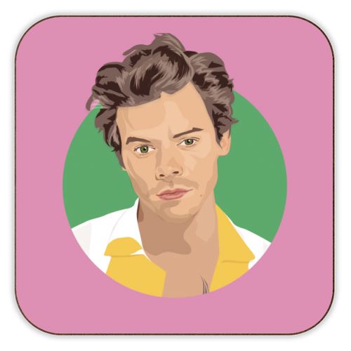 Harry Styles - Pink - personalised beer coaster by SABI KOZ