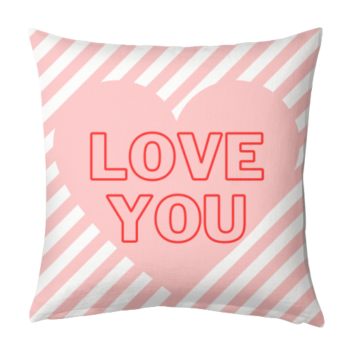 Love you - designed cushion by Proper Job Studio