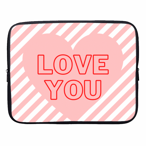 Love you - designer laptop sleeve by Proper Job Studio