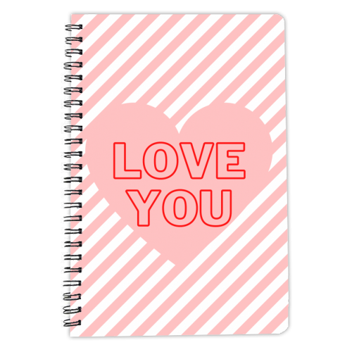 Love you - personalised A4, A5, A6 notebook by Proper Job Studio