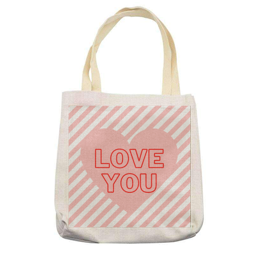Love you - printed tote bag by Proper Job Studio