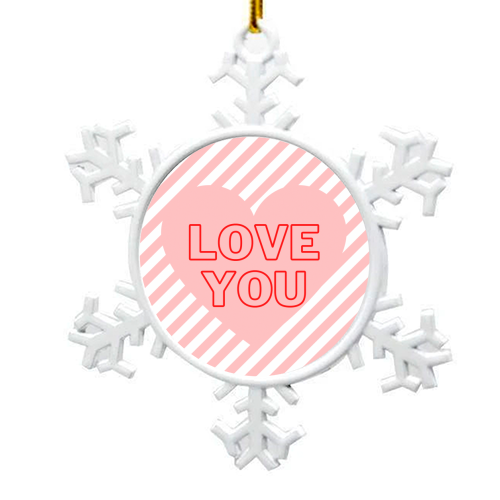 Love you - snowflake decoration by Proper Job Studio