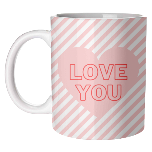 Love you - unique mug by Proper Job Studio
