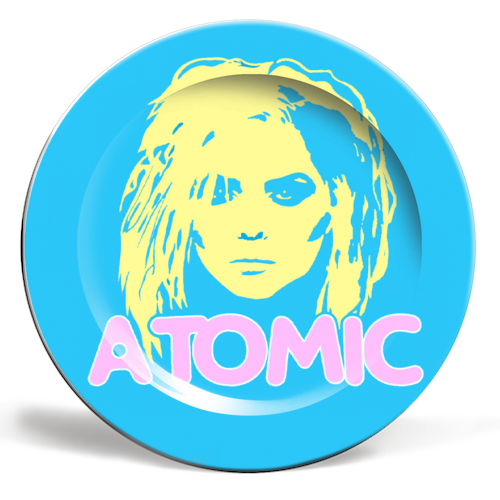 Atomic Blondie - ceramic dinner plate by Bite Your Granny