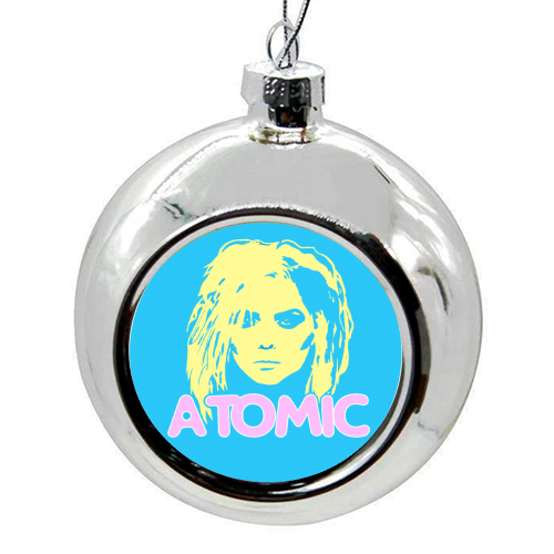 Atomic Blondie - colourful christmas bauble by Bite Your Granny