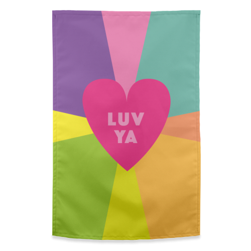 LUV YA BABE Valentines and friendship gifts - funny tea towel by SABI KOZ