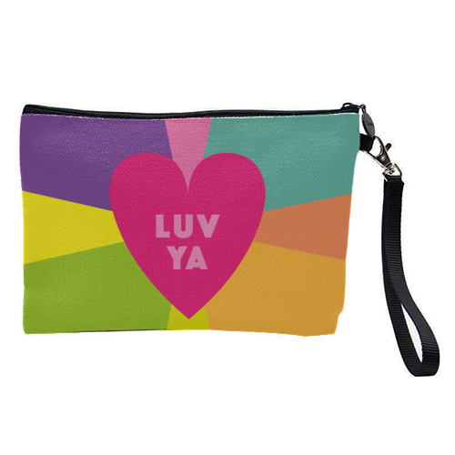 LUV YA BABE Valentines and friendship gifts - pretty makeup bag by SABI KOZ