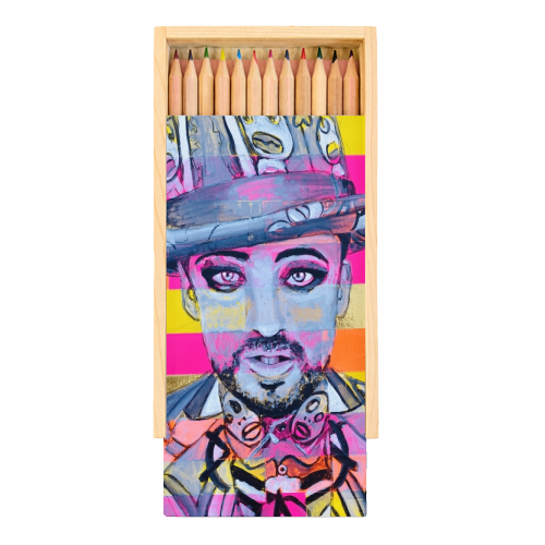 Boy George - Coloured Pencils with Box by Kirstie Taylor